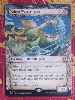 SHOWCASE Adept Watershaper Lorwyn Eclipsed Magic The Gathering MTG rare card - Image 1