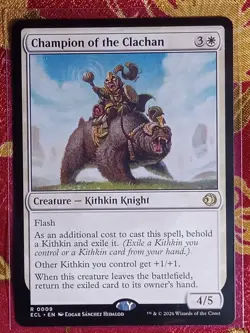 Champion of the Clachan Lorwyn Eclipsed Magic The Gathering MTG Rare Card white - Image 1