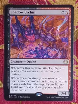 Shadow Urchin Lorwyn Eclipsed Magic The Gathering MTG RARE CARD Red/Black Ouphe - Image 1