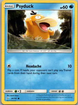 Pokemon Sun & Moon Team Up PSYDUCK - 26/181 Common Card - Image 1