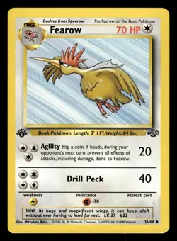 Fearow 36/64 1st Edition Jungle Set Pokemon Card - Image 1