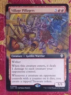 EXTENDED Villiage Pillagers Lorwyn Eclipsed Magic The Gathering MTG Borderless - Image 1