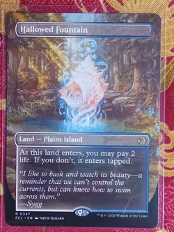 EXTENDED Hallowed Fountain Lorwyn Eclipsed Magic The Gathering MTG Shock land - Image 1