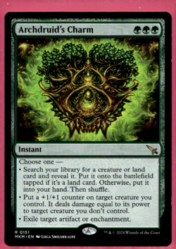 ARCHDRUID’S CHARM MURDERS AT KARLOV MANOR MKM RARE INSTANT LP MTG 151 - Image 1