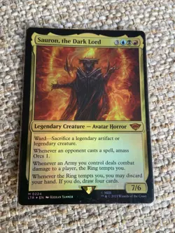 MTG Sauron, The Dark Lord Foil Magic: The Gathering Card LOTR - Image 1
