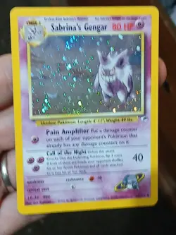 Pokemon TCG Sabrina's Gengar Gym Challenge Holo with swirl - Image 3