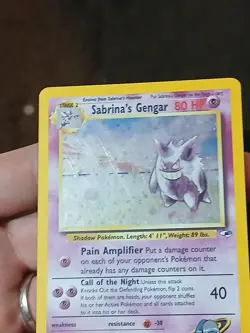 Pokemon TCG Sabrina's Gengar Gym Challenge Holo with swirl - Image 5