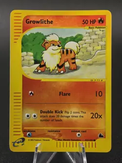 Growlithe 62/144 Skyridge 2003 Reverse Holo Pokemon Card TCG - Image 1