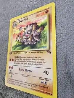 1999 Pokemon Fossil 1st Edition Graveler #37/62 - Image 3