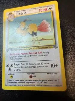 Dodrio 34/64 Jungle Regular 1st Edition LP/NM Pokemon Card - Image 2
