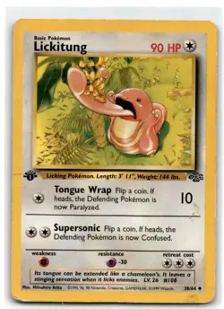 Pokemon Jungle #38/64 Lickitung 1st Edition - Image 1