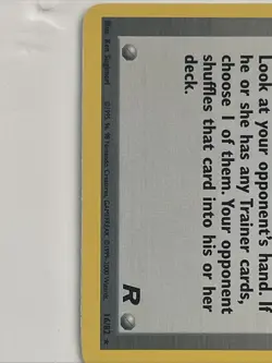 Pokemon 2000 Rockets Sneak Attack Trainer Holo Card 16/82 - Image 3