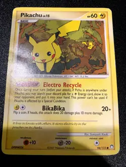 Pikachu 94/123 Diamond & Pearl Mysterious Treasure Non Holo Pokemon Card TCG - Image 1