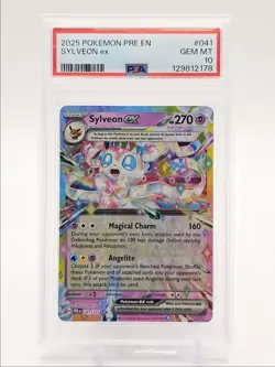 SYLVEON EX 2025 POKEMON PRISMATIC EVOLUTIONS DOUBLE RARE 041/131 PSA 10 Q0004 - Image 1