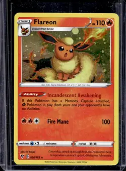 2020 Pokemon SWSH Vivid Voltage Flareon Promos Holo #026/185 - Image 1