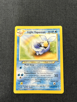 Pokemon TCG Light Vaporeon 52/105 Neo Destiny Regular Near Mint - Image 1