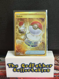 Pokemon TCG Switch 206/165 Gold Secret Rare Scarlet & Violet 151 - Image 1