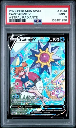 2022 FA/STARMIE V POKEMON SWORD & SHIELD ASTRAL RADIANCE ASTRAL RADIANCE PSA 9 - Image 1