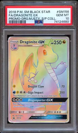 PSA 10 Pokemon Dragonite GX Dragon Majesty Back Star Promo SM156 GEM MINT - Image 1