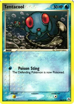 Pokemon TCG Tentacool 66/92 EX Legend Maker Common VLP - Image 1