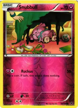 Pokemon TCG Snubbull Common 68/124 Reverse Holo Fates Collide LP - Image 1