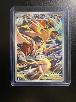 Pokemon TCG Ethan's Typhlosion Full-Art Rare Card 190/182 Destined Rivals - Image 1