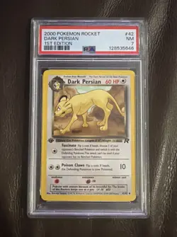 Pokemon Graded Card PSA 7 Dark Persian 1st Edition #42 - Image 1
