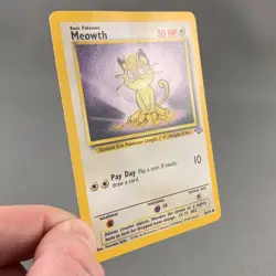 Meowth 56/64 Jungle Common Pokemon Card WOTC Vintage 1999 English Cat MP - Image 4