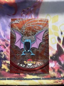Pokemon #42 Golbat Card Foil Holo Topps Chrome 2000 TV Animation Series 1 - Image 1