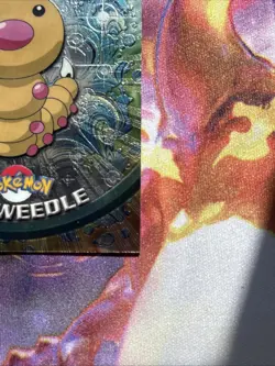 Pokemon Card Weedle #13 2000 Topps TV Animation Chrome Series 1 Holo Foil NM Red - Image 4