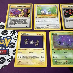 1st edition Pokemon TCG Vintage Lot Of 5 Cards team rocket NM-LP - Image 2