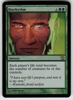 Biorhythm 231 Rare FOIL 9th Edition Magic: The Gathering MTG7 - Image 1