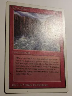 Raging River Unlimited MtG Magic the Gathering Red Enchantment 1993 - Image 2