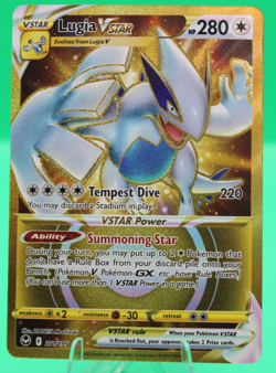 Pokemon TCG Lugia V Star 211/195 Rare Silver Tempest Sword & Shield Holo Gold - Image 1