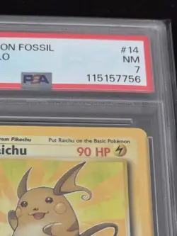 Raichu: 1999 Pokemon Fossil Raichu Holo #14/62 PSA 7 NM WOTC Vintage TCG - Image 4