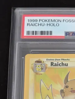 Raichu: 1999 Pokemon Fossil Raichu Holo #14/62 PSA 7 NM WOTC Vintage TCG - Image 5