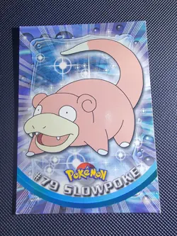1999 Topps Pokemon TV Animation Series 1 Slowpoke #79 Blue Logo Non Holo - Image 1