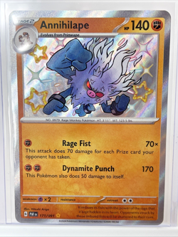 Pokemon Annihilape 171/091 Scarlet & Violet Paldean Fates Holo Shiny Rare [NM] - Image 2