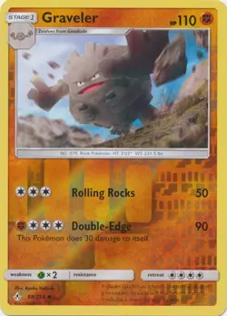 Reverse Holo Graveler 88/214 Uncommon Unbroken Bonds Pokemon TCG - Image 1