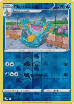 Reverse Holo Marshtomp 063/264 Uncommon Fusion Strike Pokemon TCG - Image 1
