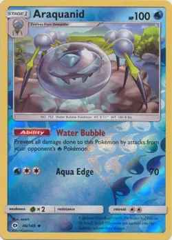 Reverse Holo Araquanid 46/149 Uncommon SM Base Set Pokemon TCG - Image 1