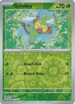 Reverse Holo Grookey 014/167 Common Twilight Masquerade Pokemon TCG - Image 1