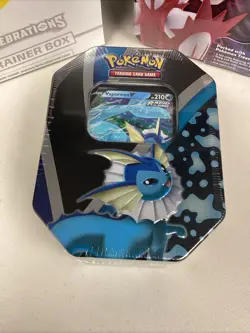Pokemon Lot Of 3 Box ETB Celebrations ( Vaporeon tin ) Treasure Chest New Sealed - Image 2