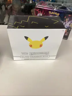 Pokemon Lot Of 3 Box ETB Celebrations ( Vaporeon tin ) Treasure Chest New Sealed - Image 4