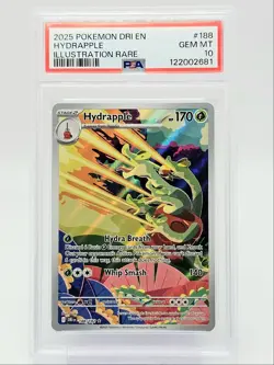 HYDRAPPLE 2025 POKEMON DESTINED RIVALS ILLUSTRATION RARE 188/182 PSA 10 Q0004 - Image 1