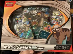 Pokemon TCG - Mabosstiff Ex Box - w/4 Booster Packs Promo Sealed SEE PICS DAMAGE - Image 1