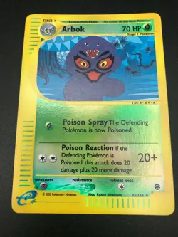 Arbok 35/165 REVERSE HOLO RARE Pokemon Expedition E Series Vintage NM 2002 - Image 1