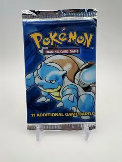 Heavy Pokemon Base Set Unlimited Booster Pack | Short Crimp | 21.04g | Box Fresh - Image 1