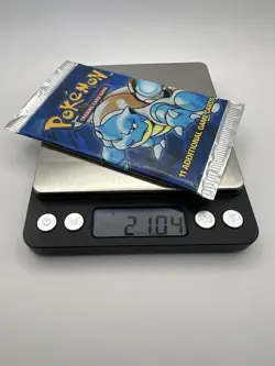 Heavy Pokemon Base Set Unlimited Booster Pack | Short Crimp | 21.04g | Box Fresh - Image 3