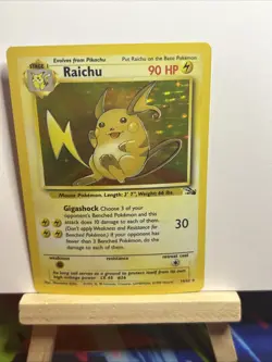 1999 Pokemon Fossil Raichu 14/62 Holo Vintage Near Mint - Image 2